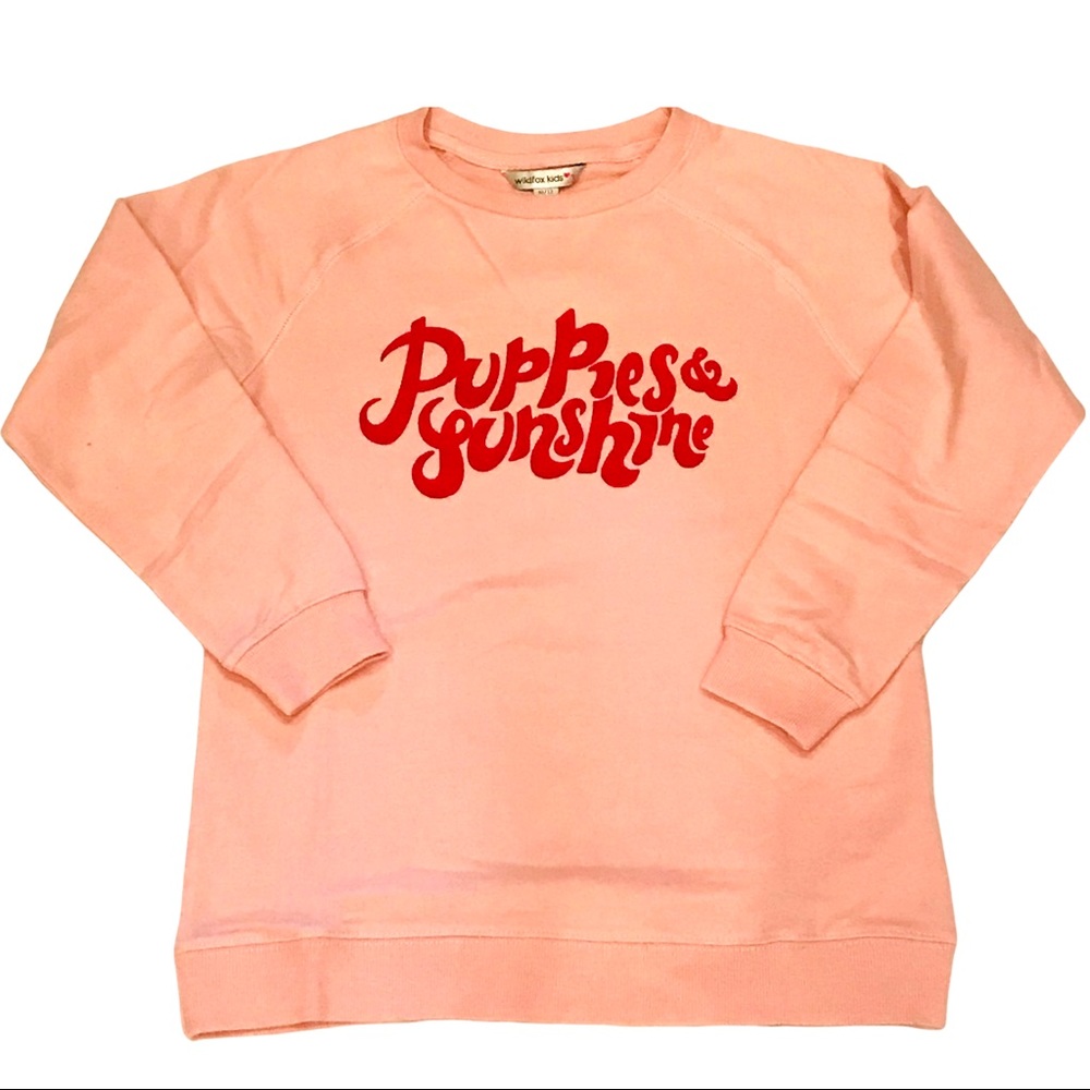 Wildfox Kids | Puppies & Sunshine | French Terry Sweatshirt | Size LG | NWT